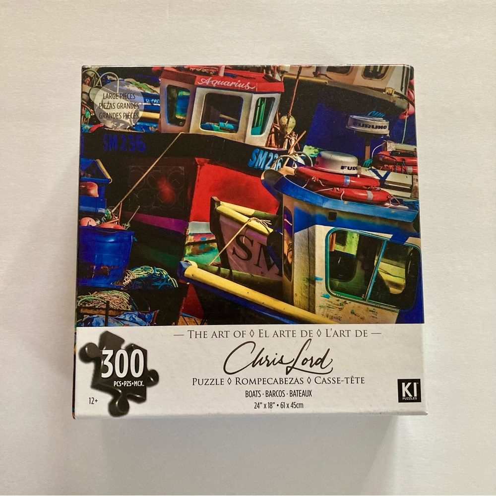 NEW✨ The Art of Chris Lord 300 Piece KI Boat Puzzle Boats